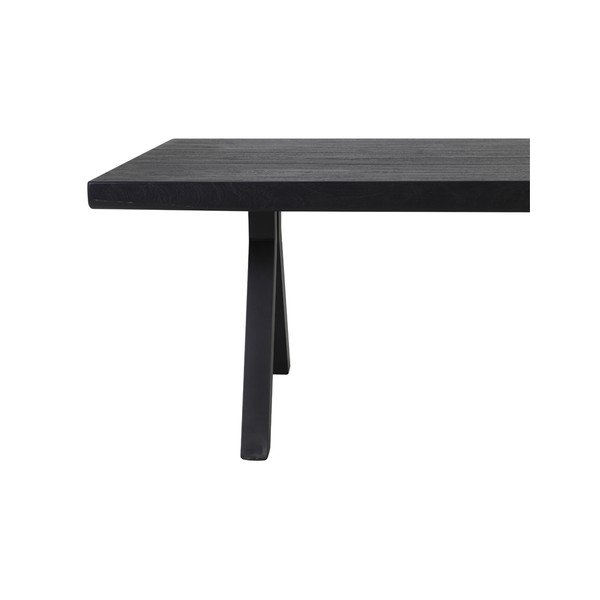 Melns ēdamgalds 100x220 cm Muden – Light & Living-image-3