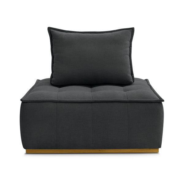 Tumši pelēks atpūtas krēsls no šenila auduma Elisa – Bobochic Paris-image-3