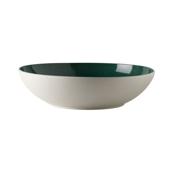 Balta ar zaļu porcelāna servēšanas trauks Villeroy & Boch Uni, ⌀ 26 cm-image-2