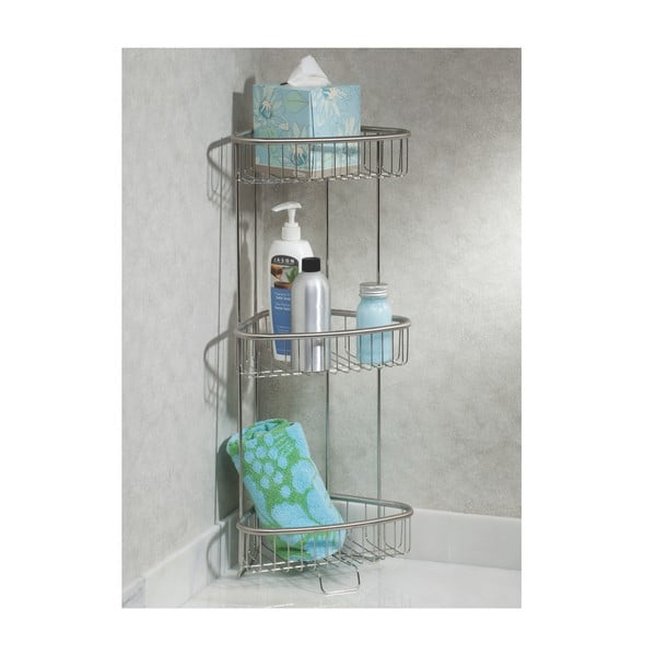 Nerūsējošā tērauda stūra statīvs ar 3 plauktiem iDesign Forma-image-1