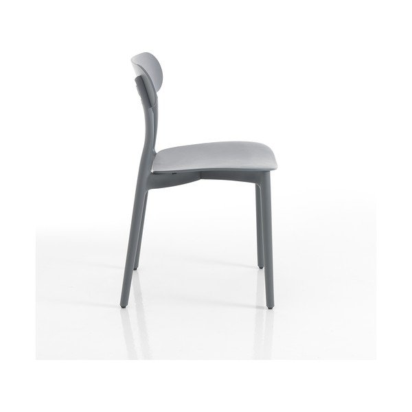 Pelēks plastmasas dārza krēsls Stoccolma – Tomasucci-image-1