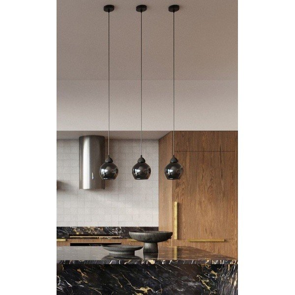 Melna piekaramā lampa ø 15 cm Grande – Sollux-image-1