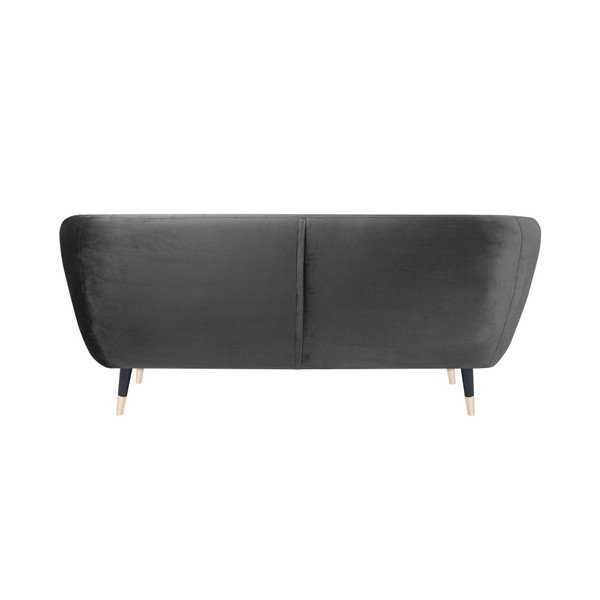 Pelēks dīvāns ar melnām kājām Mazzini Sofas Benito, 158 cm-image-4