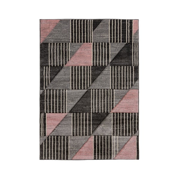 Pelēks un rozā paklājs Flair Rugs Velocity, 120 x 170 cm