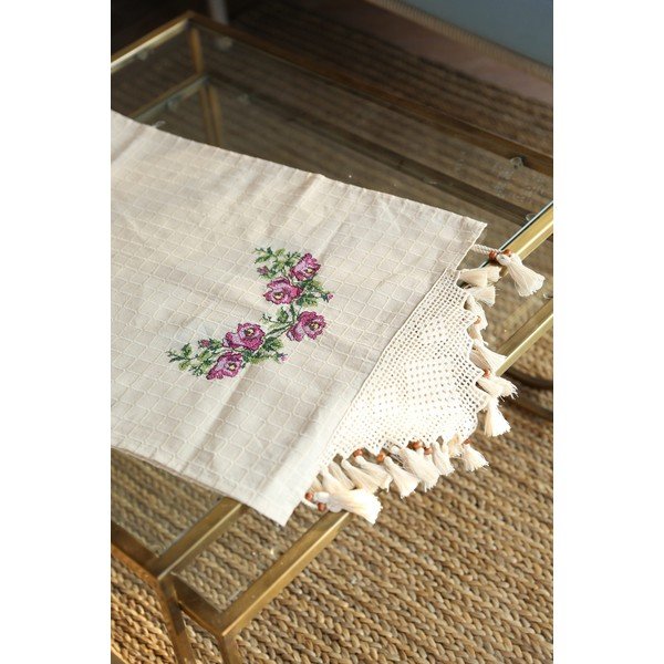 Kokvilnas galda celiņš 45x150 cm Cross – Oyo Concept-image-3