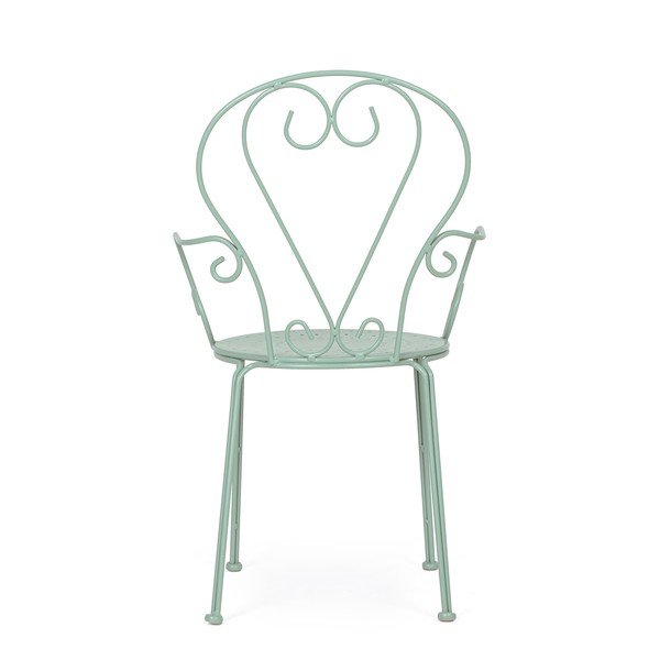 Piparmētru zaļš metāla dārza krēsls Etienne – Bizzotto-image-4