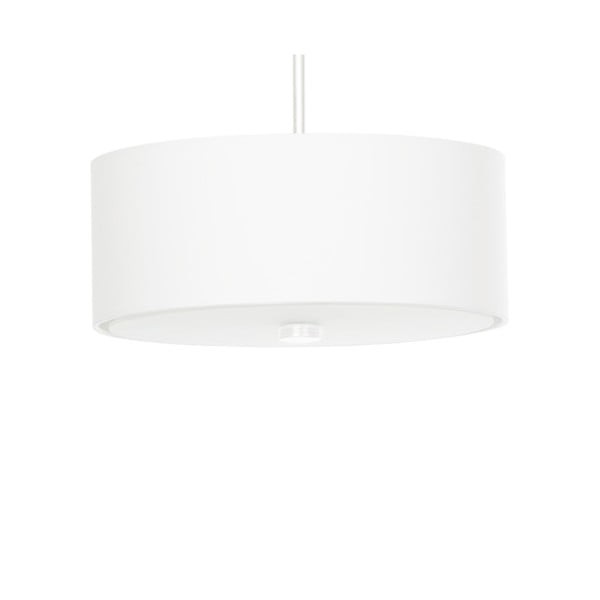 Balta piekaramā lampa ar auduma abažūru ø 30 cm Herra – Nice Lamps
