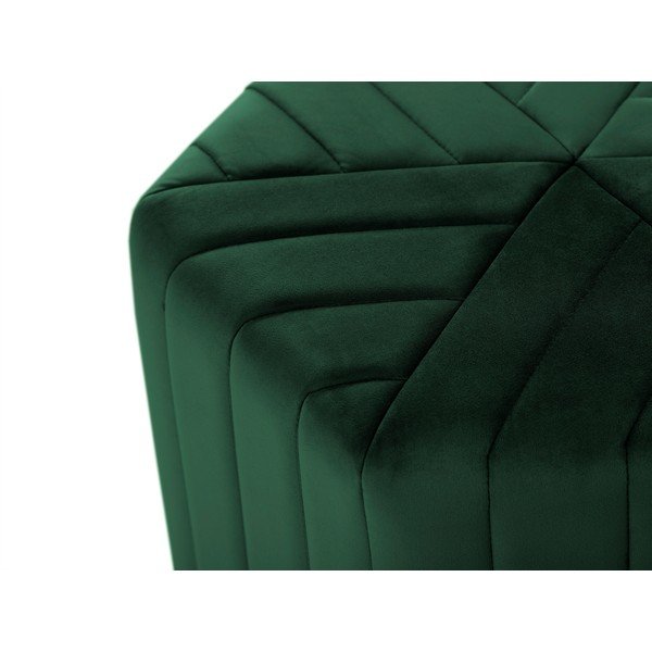 Tumši zaļš samta pufs Milo Casa Alice, ⌀ 60 cm-image-3
