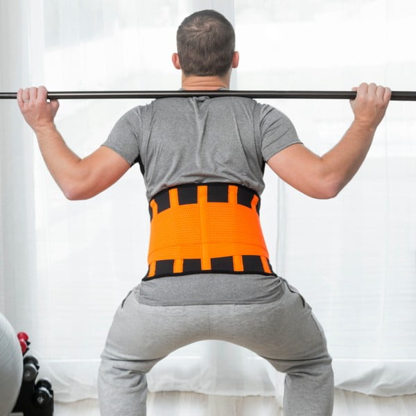 Oranžā un melnā sporta josta svara samazināšanai un stājas uzlabošanai InnovaGoods, L izmērs