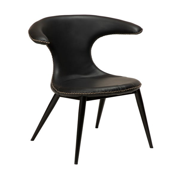 Melns mākslīgās ādas krāsas krēsls DAN-FORM Denmark Flair