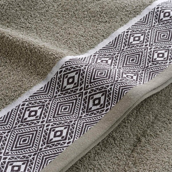 Haki frotē kokvilnas dvielis 50x90 cm Esteban – douceur d'intérieur-image-2