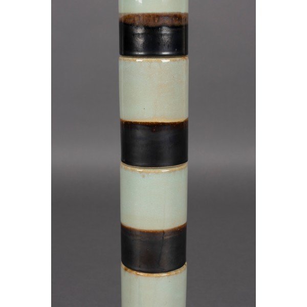 Tumši brūna/salvijas zaļa stāvlampa ar auduma abažūru (augstums 143 cm) Vertigo – Dutchbone-image-3