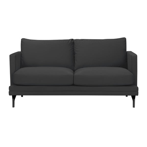 Tumši pelēks dīvāns ar melnu kāju balstu Windsor & Co Sofas Jupiter