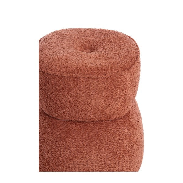 Oranžs pufs no buklē auduma Leyla – Light & Living-image-3