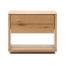 Dabīga toņa naktsskapītis ar ozolkoka imitāciju Alguema – Kave Home