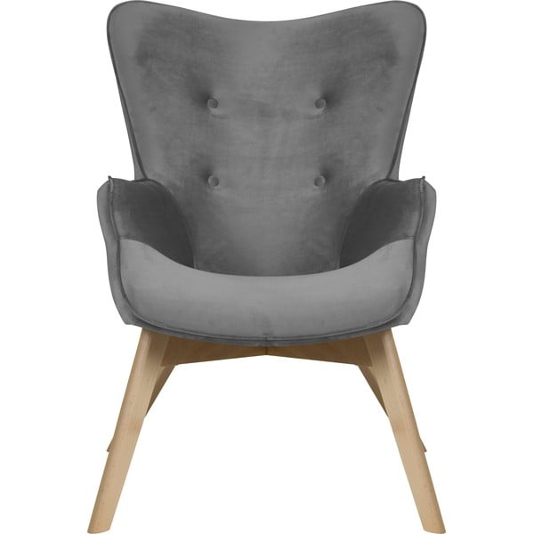 Pelēks samta atpūtas krēsls Niko – Ropez-image-2