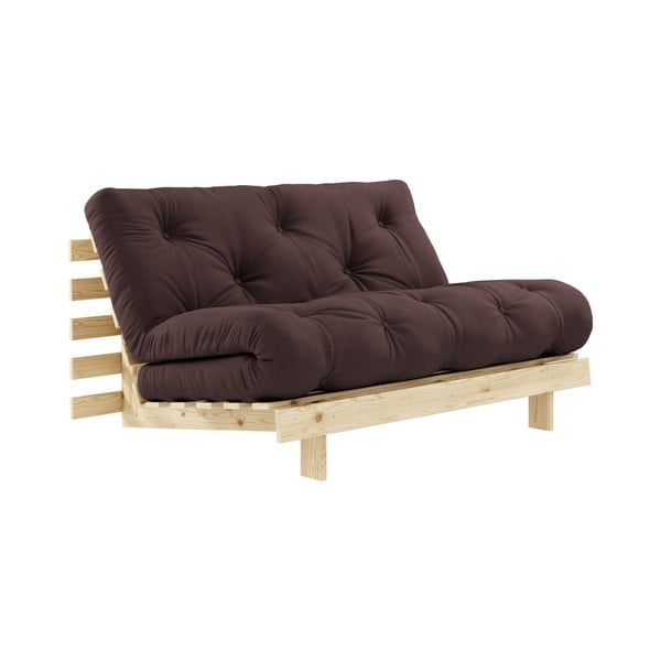 Brūns izvelkamais dīvāns 140 cm Roots – Karup Design