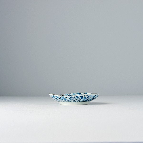 Zili balts keramikas šķīvis MIJ Daisy, ø 12 cm-image-1