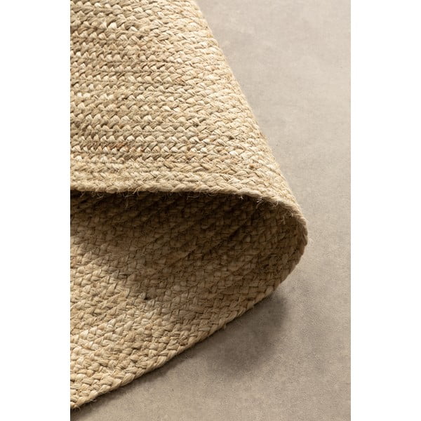 Ziloņkaula krāsas divpusējs džutas apaļš paklājs ø 200 cm Braided – Hanse Home-image-3