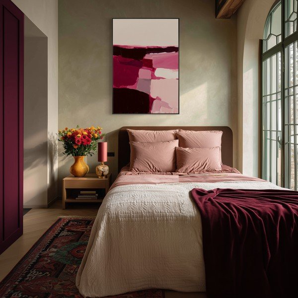 Drukāta glezna ar rāmi/uz audekla 70x100 cm Berry Blocks – Styler-image-2