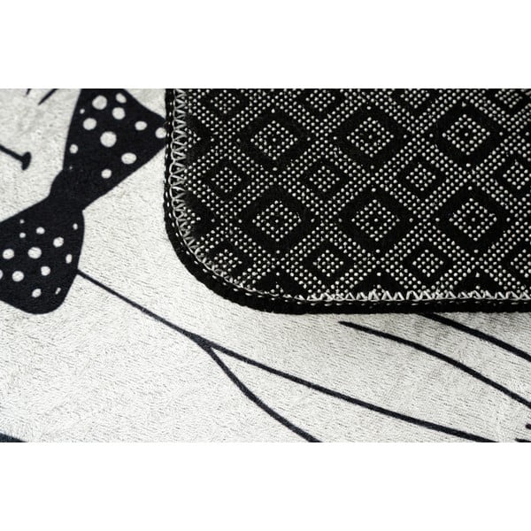 Balts/melns vannas istabas paklājs 60x40 cm Little Cats – Foutastic-image-1