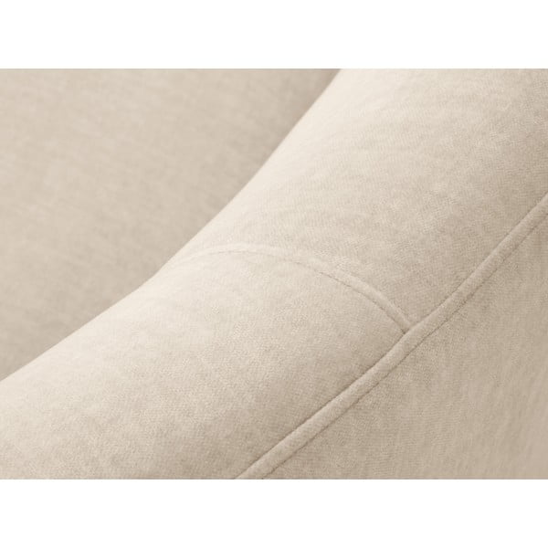 Bēšs samta asimetrisks dīvāns Mazzini Sofas Debbie, labais stūris-image-1