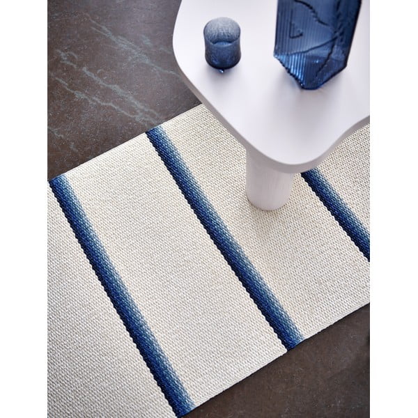 Zils/krēmkrāsas iekštelpu un āra paklājs 70x90 cm Olle Blue Vanilla – Pappelina-image-1