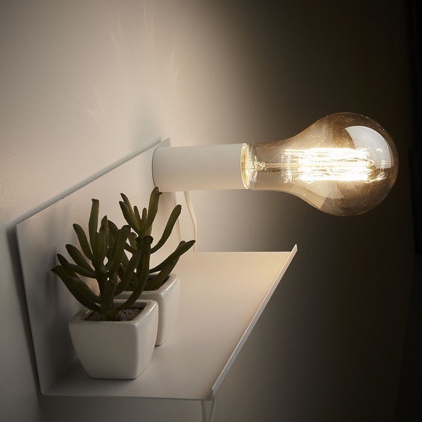 Balta sienas lampa ar plauktu Hannah – Kave Home-image-2