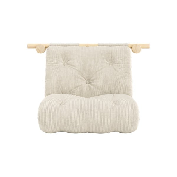 Krēmkrāsas velveta atpūtas krēsls Hooked – Karup Design