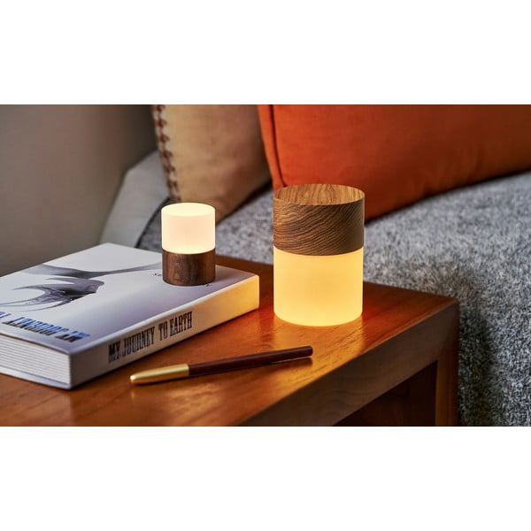 Dabīga toņa dimmējama galda lampa ar stikla abažūru (augstums 10,5 cm) Lemelia – Gingko-image-2