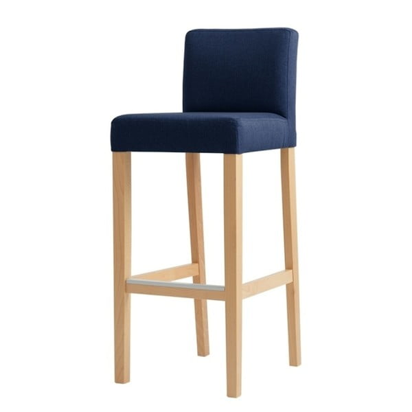 Zils bāra krēsls ar dabīgām kājām Custom Form Wilton