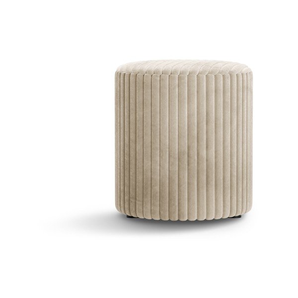 Bēšs velveta pufs Dia – Micadoni -image-1