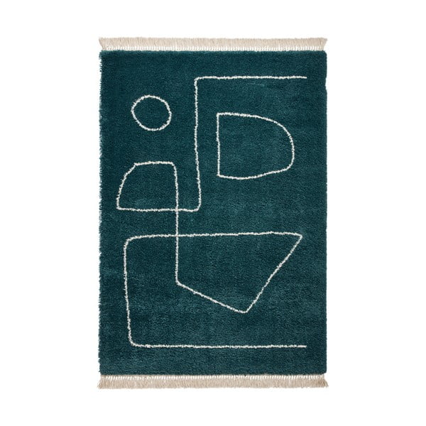 Smaragdzaļš paklājs Think Rugs Boho, 160 x 220 cm