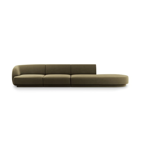Zaļš samta dīvāns 302 cm Miley – Micadoni Home