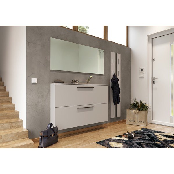 Pelēks/bēšs piekaramais apavu plaukts Utah – Germania-image-3