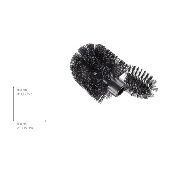 Melna plastmasas rezerves tualetes birstes galviņa Ø 8 cm – Wenko-image-1