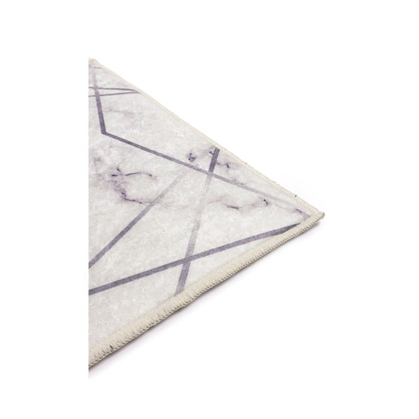 Balti/pelēki vannas istabas paklājiņi (2 gab.) 60x100 cm Geometric – Mila Home-image-1