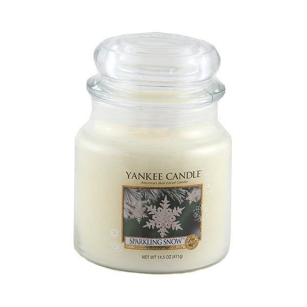 Yankee Candle Sparkling Snow, degšanas laiks 65 - 90 stundas