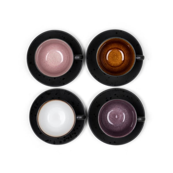 Melnas keramikas tasītes (4 gab.) 240 ml Gastro Black/Mix – Bitz-image-1