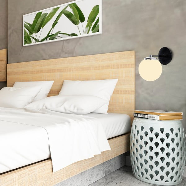 Melna ar baltu sienas lampa Opviq lights My Legend-image-4