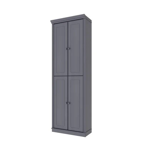 Pelēks priedes masīvkoka skapītis 74x223x37 cm Anita – Støraa-image-4