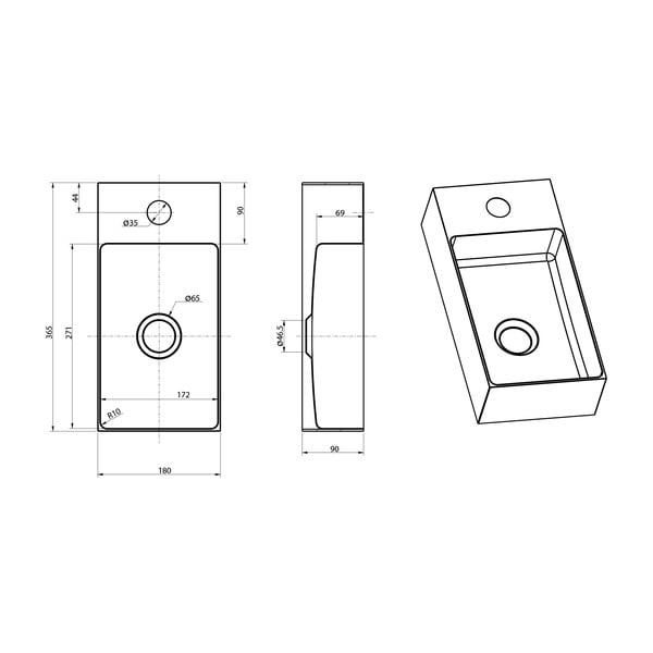 Vara krāsas nerūsējošā tērauda tualetes izlietne 36,5x18 cm Aurum – Sapho-image-2