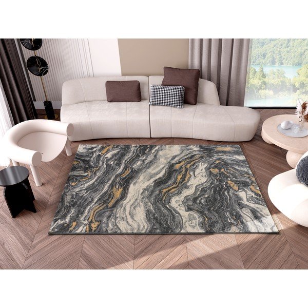 Pelēks paklājs 200x140 cm Marmol Onda – Universal-image-1