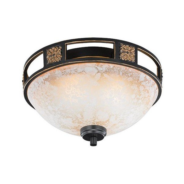 Melna griestu lampa ar stikla abažūru ø 33 cm Quinta – Trio