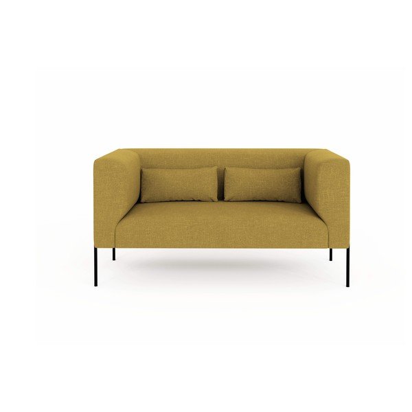 Dzeltens divvietīgs dīvāns Milo Casa Nina, 142 cm-image-2