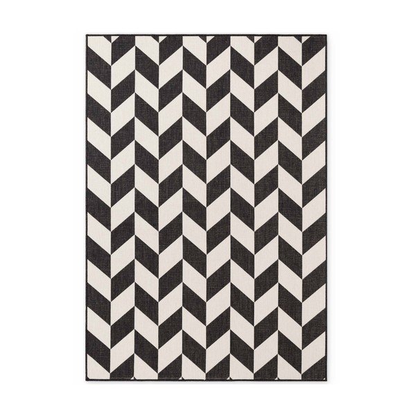 Melns/krēmkrāsas iekštelpu un āra paklājs 120x170 cm Haringey Terrick – Ted Baker