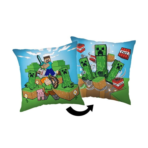Bērnu spilvens 40x40 cm Minecraft "Creeper Rush" – Jerry Fabrics
