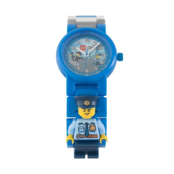 Bērnu pulkstenis ar LEGO® City policista figūriņu
