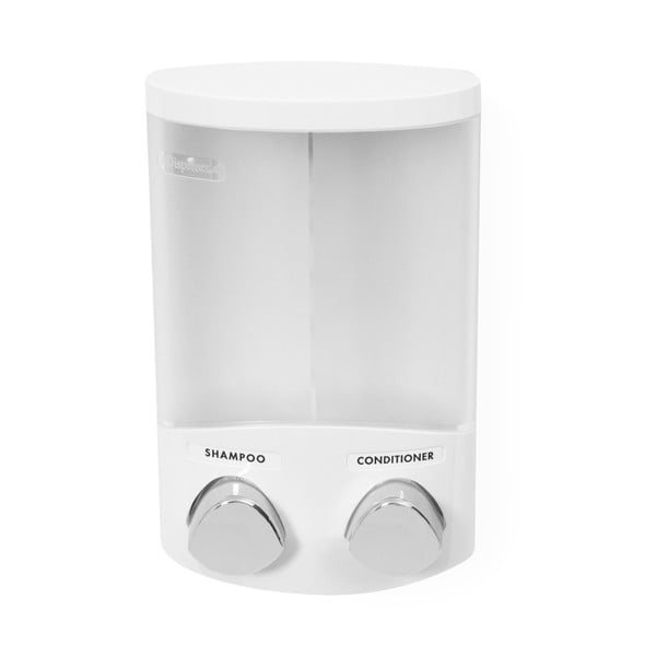 Balts plastmasas pašlīmējošs ziepju dozators 620 ml Duo – Compactor-image-4