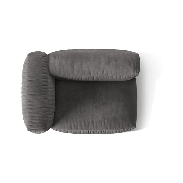 Pelēka samta modulārā dīvāna daļa (ar kreiso stūri) Martina – Micadoni -image-3